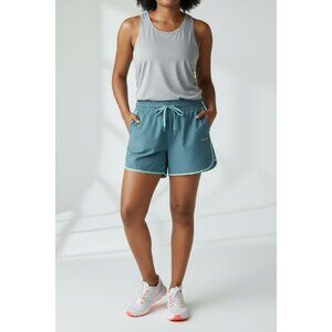 Reebok Womens XL Teal Performance Running Shorts With Drawstring